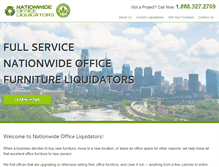 Tablet Screenshot of nationwideofficeliquidators.com